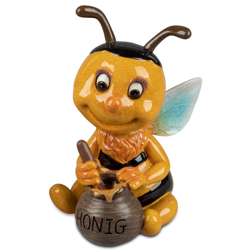 B Biene rührt im Honigtopf 13 cm handbemalt 796363 formano