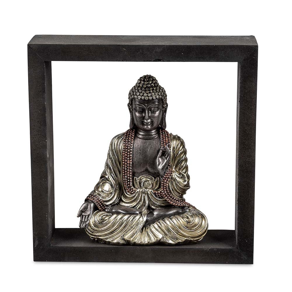 Buddha im Rahmen 20 cm handbemalt 772985 formano