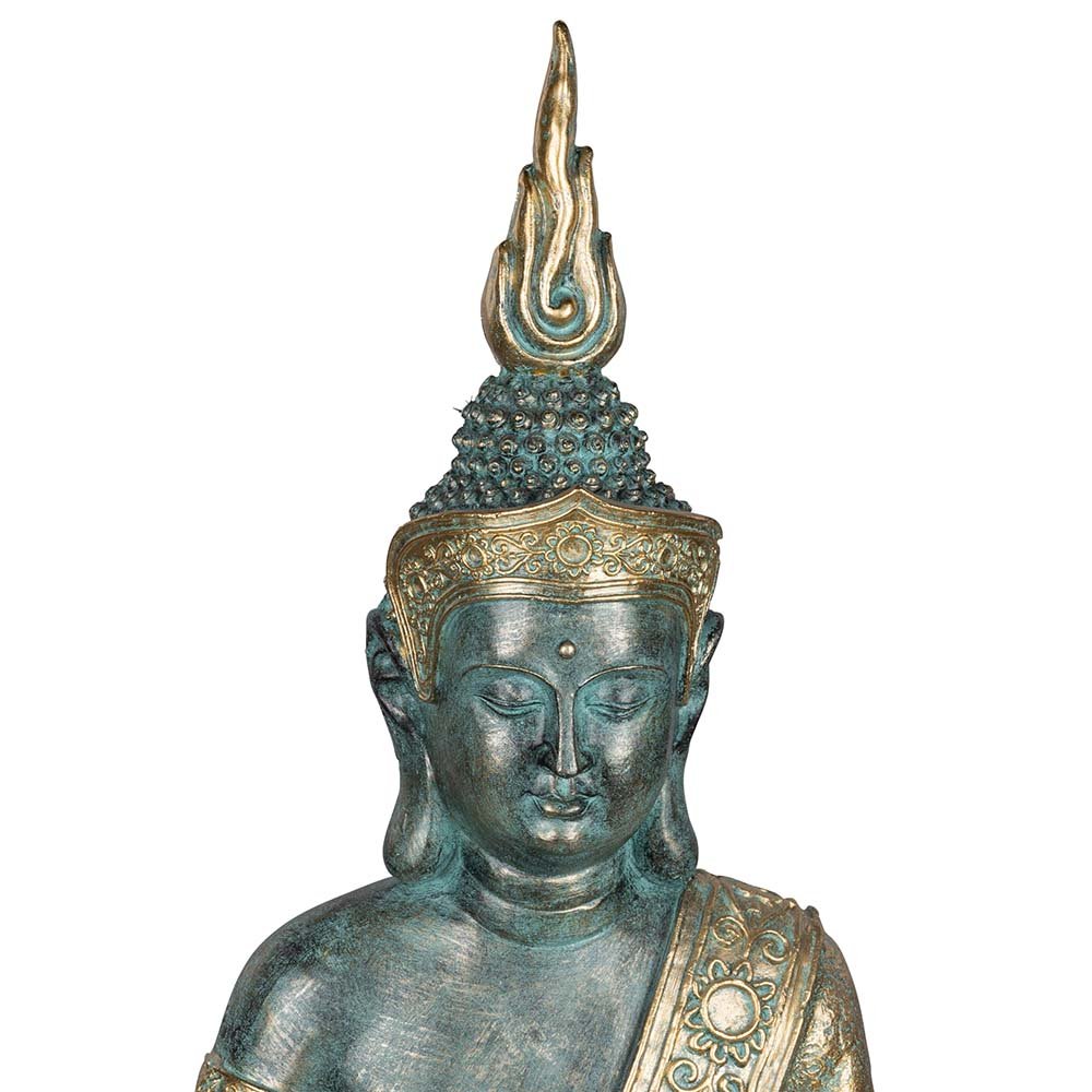 Buddha Kopf sitzend 80 cm antik-gold 752253 formano