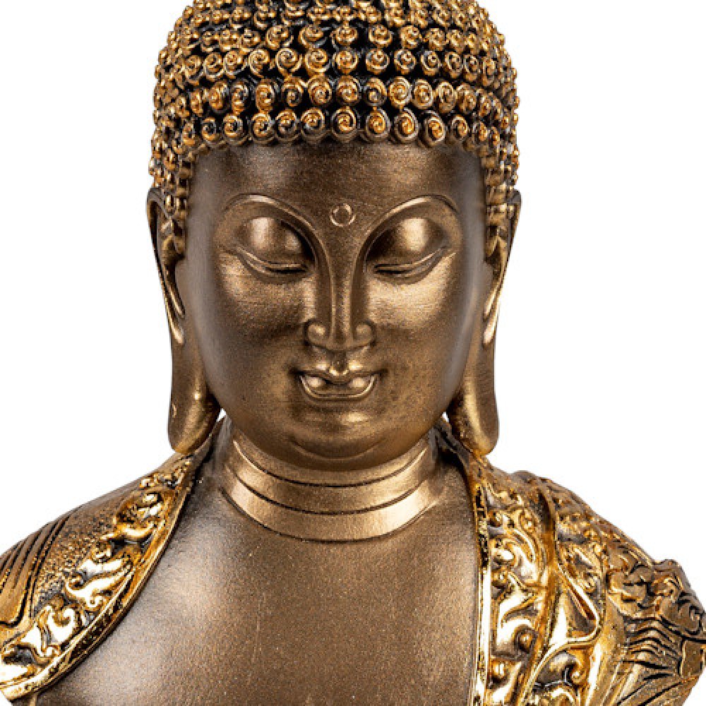 Detailansicht Büste Buddha 18 cm Klassik-gold 769077 formano