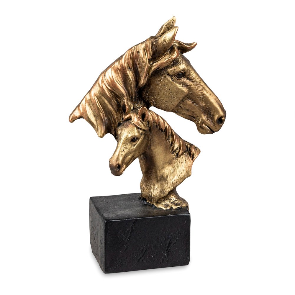 Büste Pferd 15 cm Antik-Gold 772299 formano