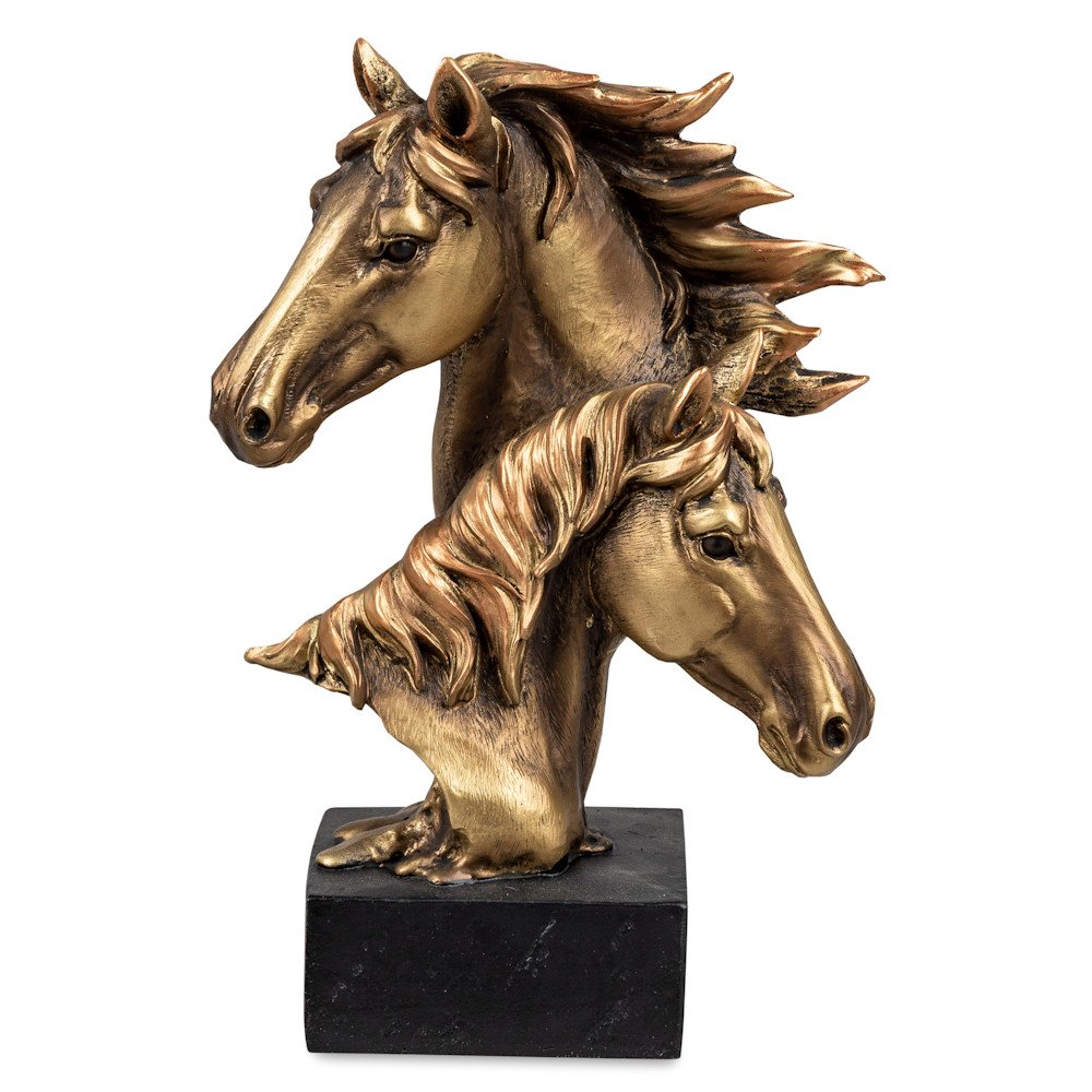Büste Pferd 24 cm Antik-Gold 772367 formano