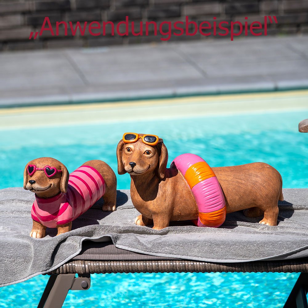 Dackel 45 cm handbemalt wetterfest am Pool 707093 formano