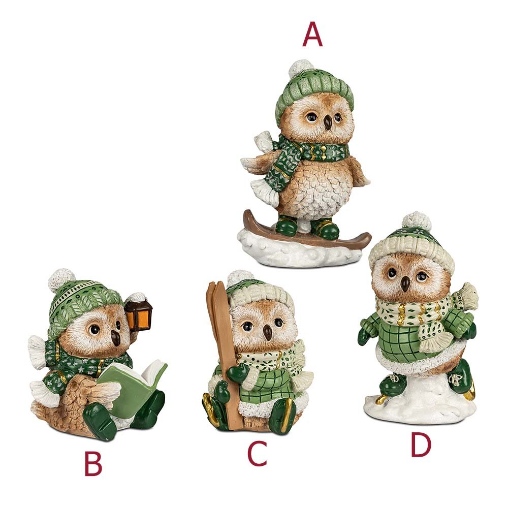 Eule creme-grün handbemalt 751263 formano