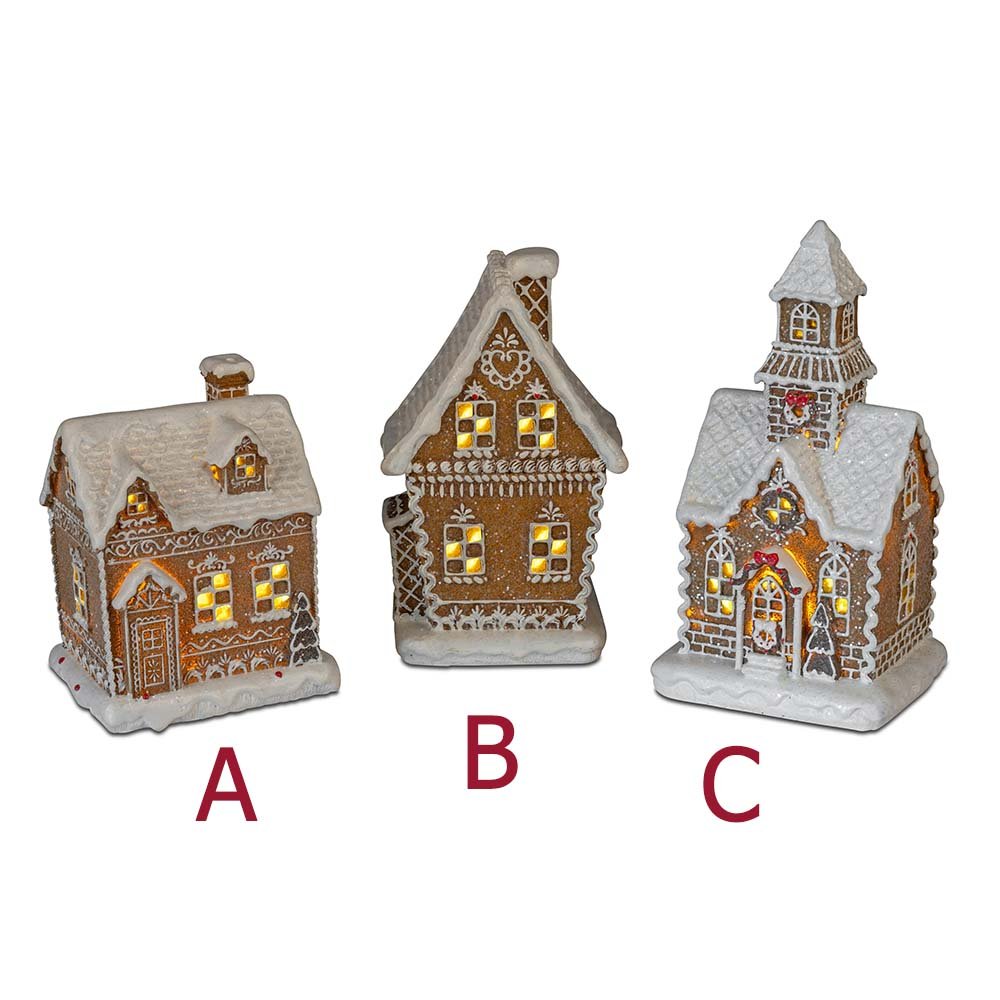 Deko-Haus oder Kirche mit LED-Licht 758507 formano