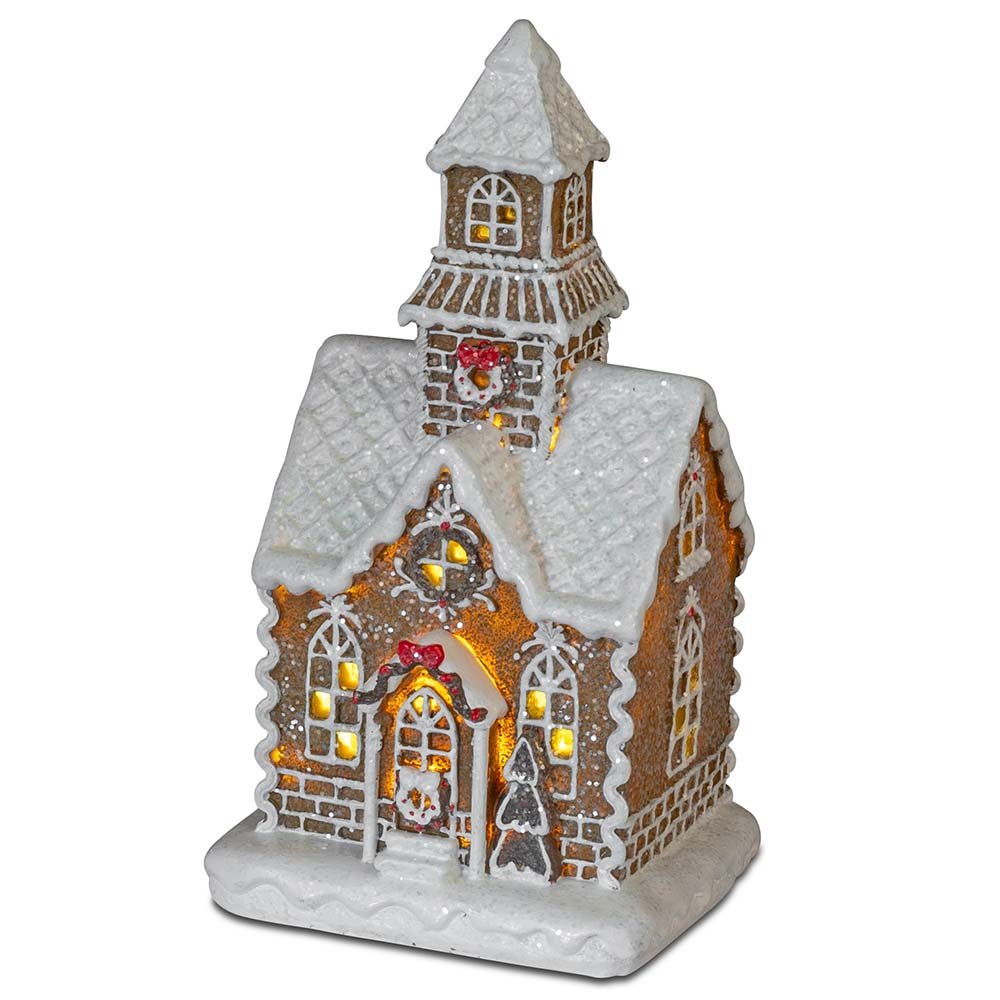 Deko-Kirche 22 cm mit LED-Licht 758507 formano