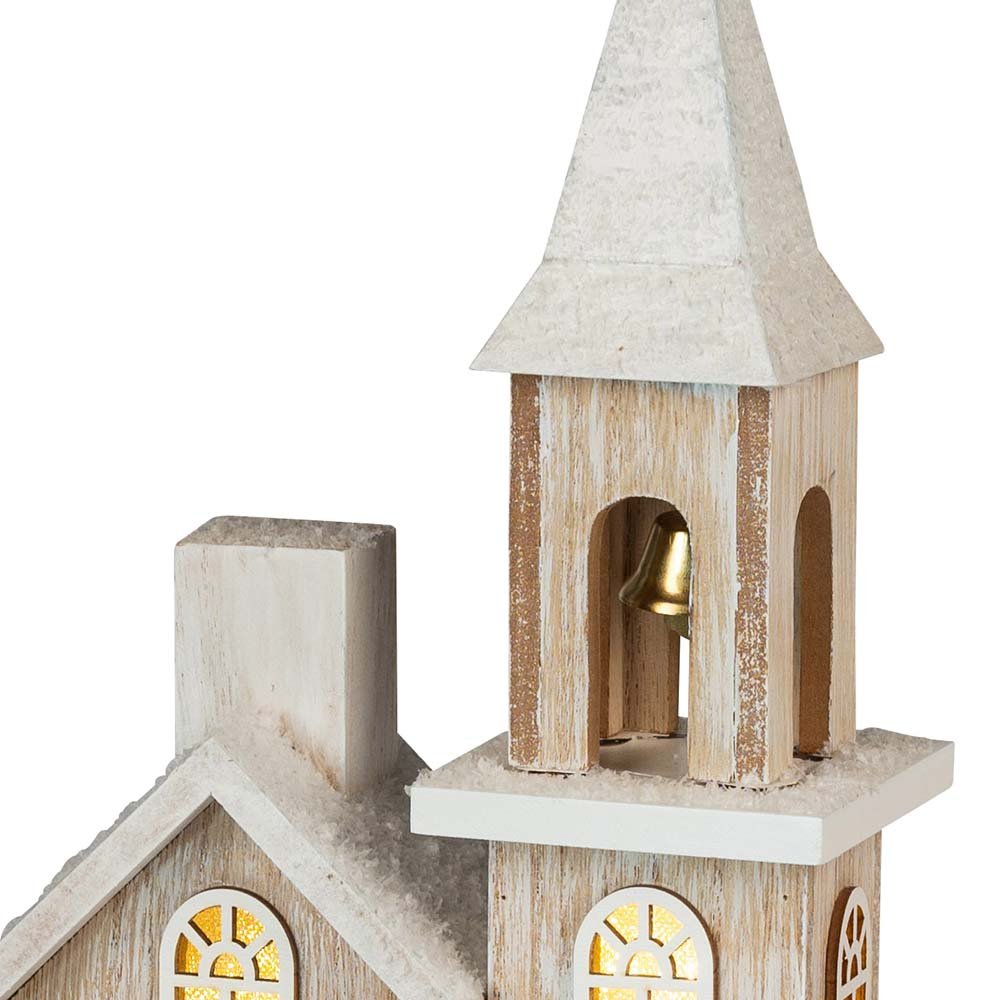 Kirchturm der Kirche 36 cm mit LED-Licht aus Holz 542670 formano