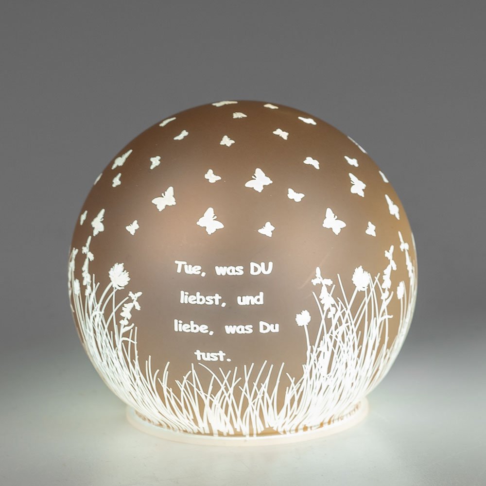 Deko-Kugel 10 cm orange Tue was Du liebst 809568 formano