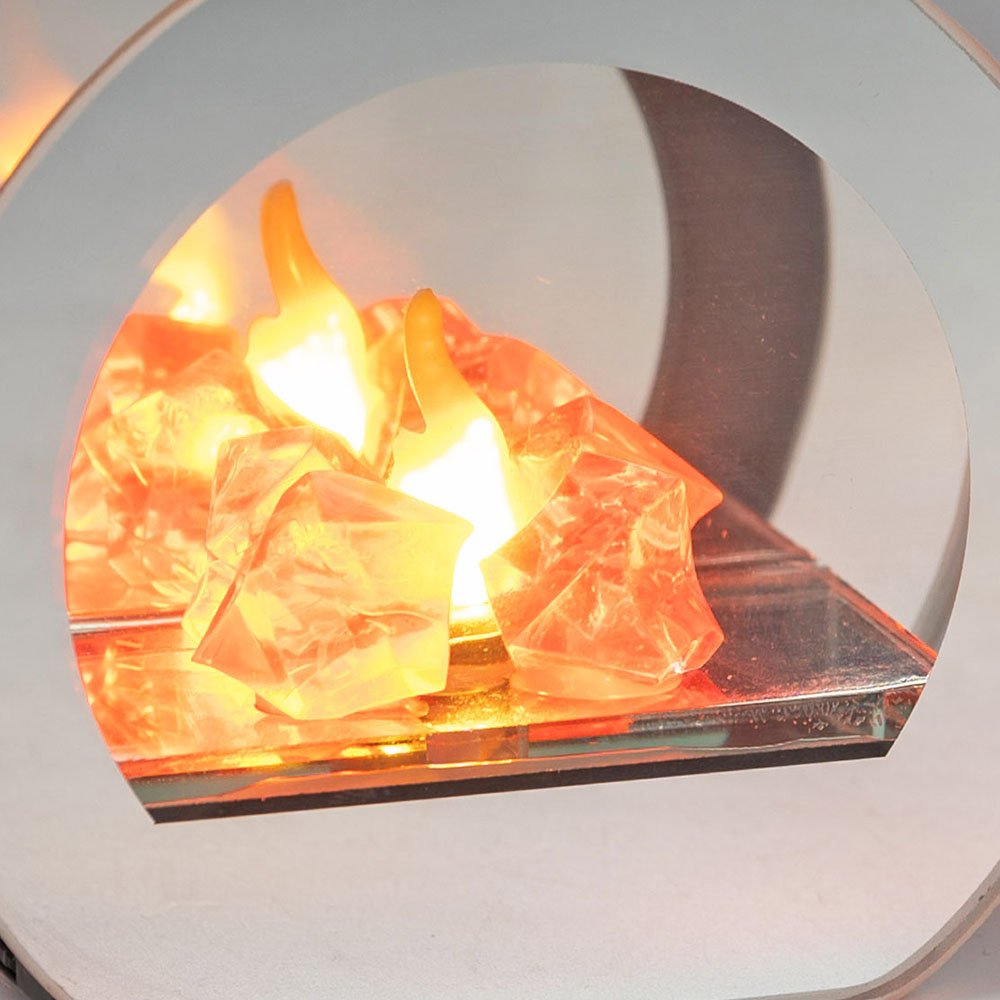 Detailansicht Deko-Licht 11 cm Spiegelfeuer mit LED-Licht aus Glas 812230 formano