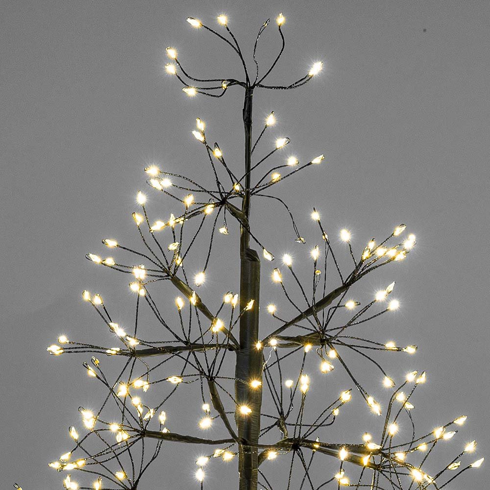 Detailansicht Deko-Tanne 45 cm schwarz 240 LED 635730 formano