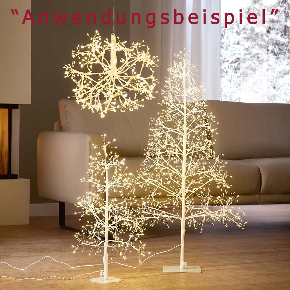 Deko-Tanne 45 cm weiss 240 LED Werbefoto 635532 formano