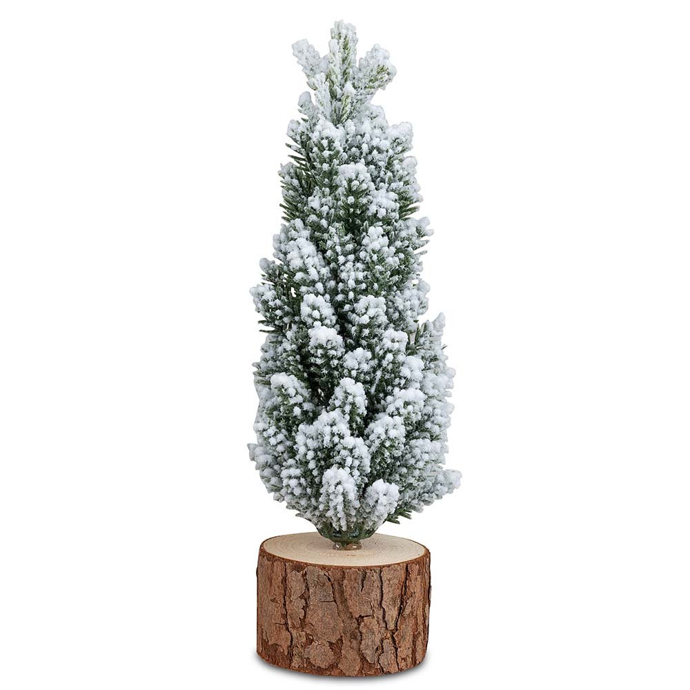 Dekobaum 20 cm Zypresse Winter grün mit Schneedekor 576279 formano