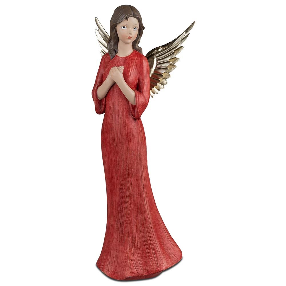 Engel stehend 30 cm rot-gold B 719812 formano