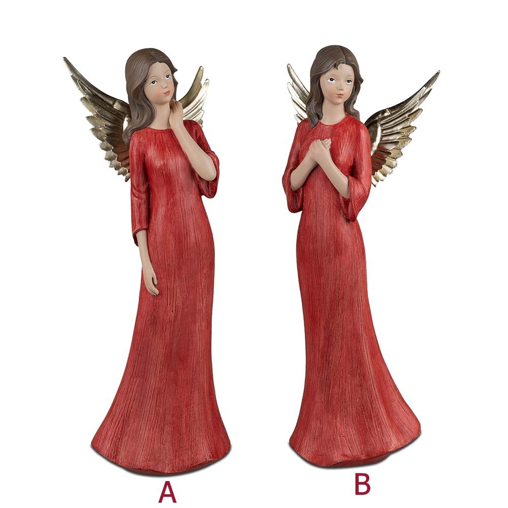 Engel stehend 30 cm rot-gold 719812 formano