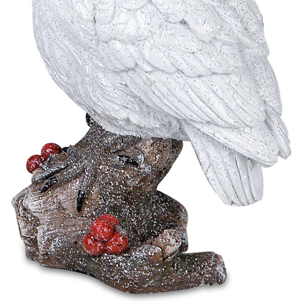 Eule weiß 18 cm Ast Winterzeit 721044 formano