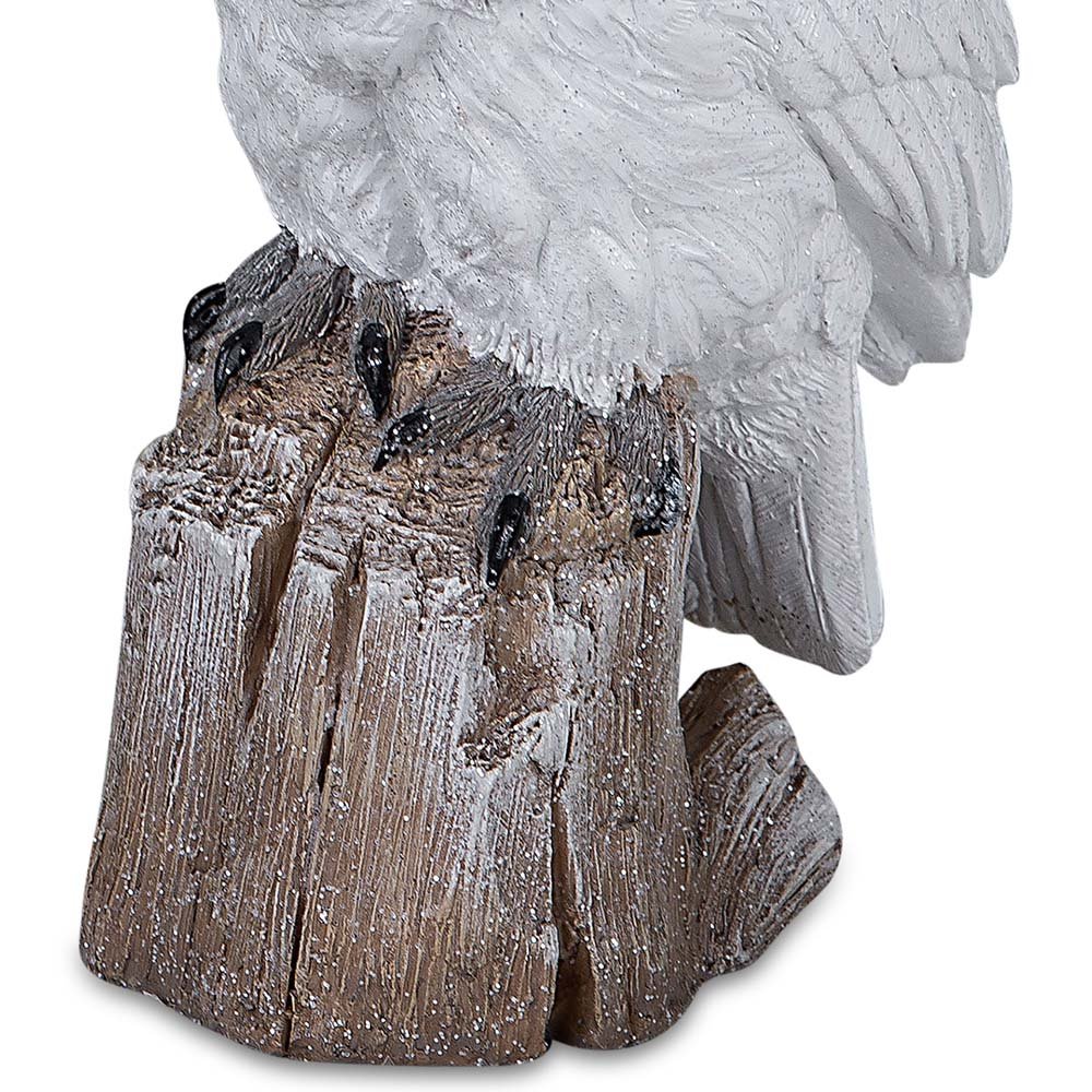 Eule weiß 22 cm Ast Winterzeit 721068 formano