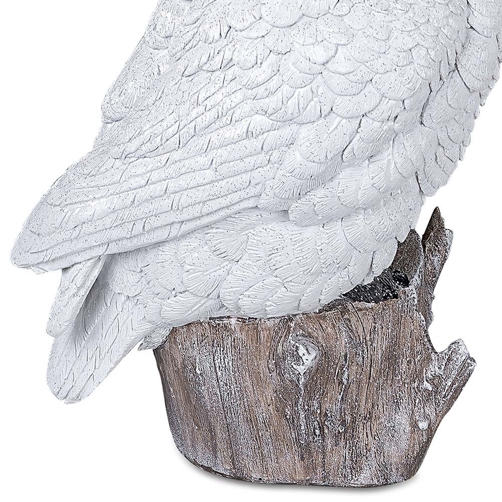 Eule weiß 31 cm Ast Winterzeit 721105 formano