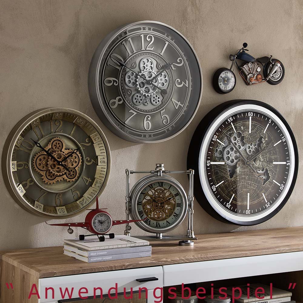 Antike Wanduhr 46 cm Metall Werbefoto 676337 formano