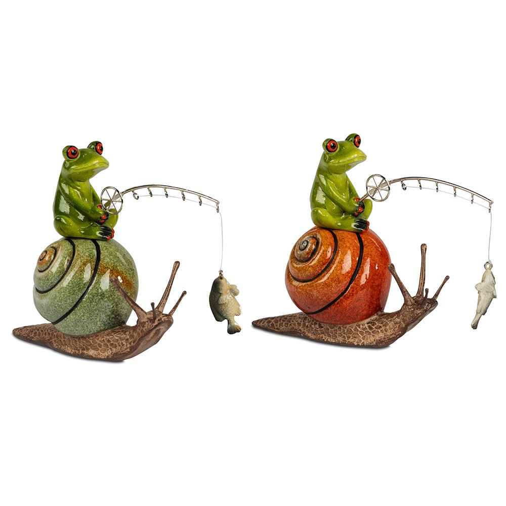 Frösche Angler auf Schnecke 18 cm hellgrün 768063 formano