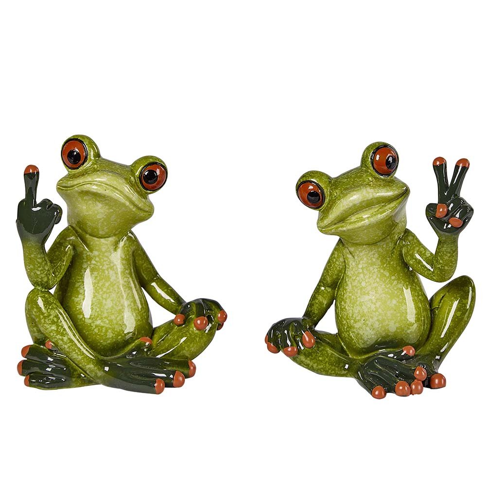 Frosch mit Zeitung auf Toilette 11 cm hellgrün 768414 formano