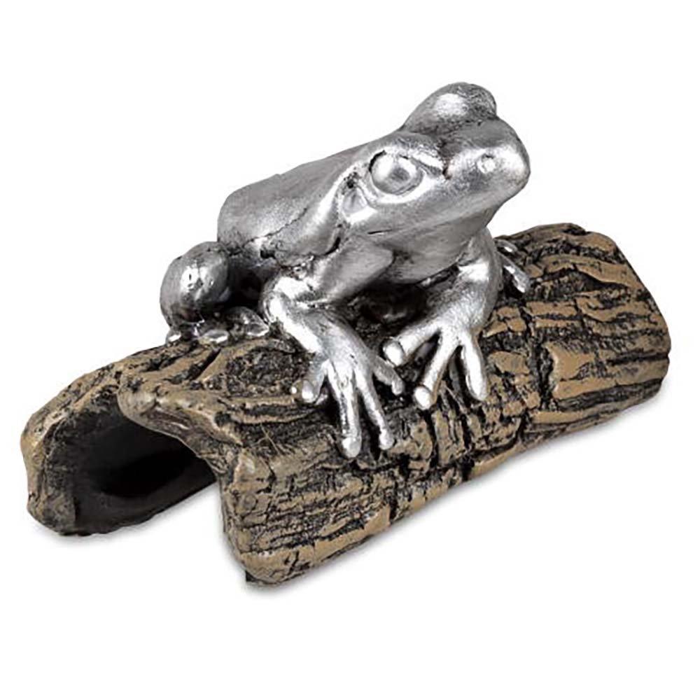 Frosch auf Ast 11 cm silber-antik 741196 formano