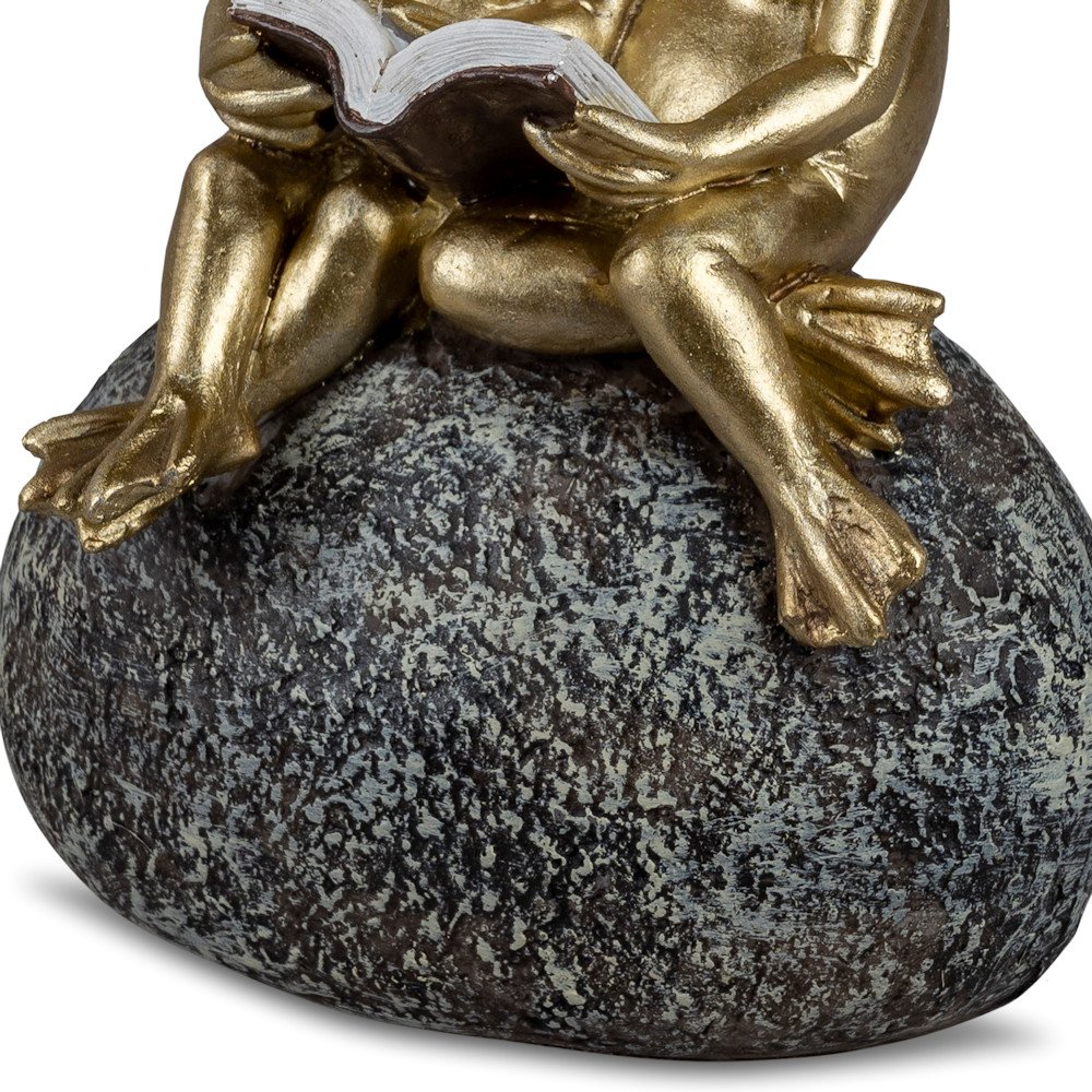 Detailansicht vom Froschpaar 16 cm Stone - Gold 736314 formano