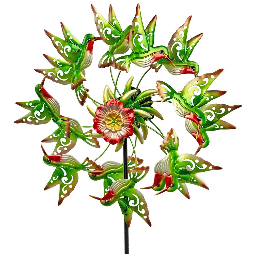 Gartenstecker Windrad Vögel 47/132 cm Metall 571434 formano