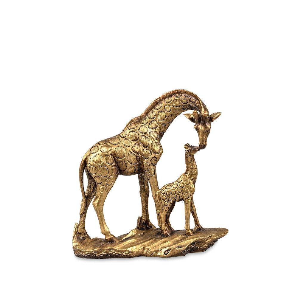 Giraffenpaar 18 cm antik-gold 772404 formano