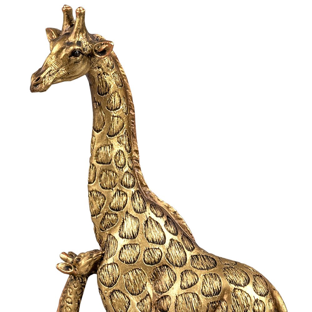 Kopf vom Giraffenpaar 29 cm antik-gold 772411 formano