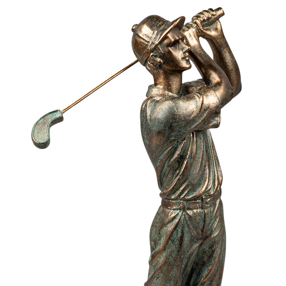 Golfer beim Schwung 26 cm Bronzefarben 784483 formano