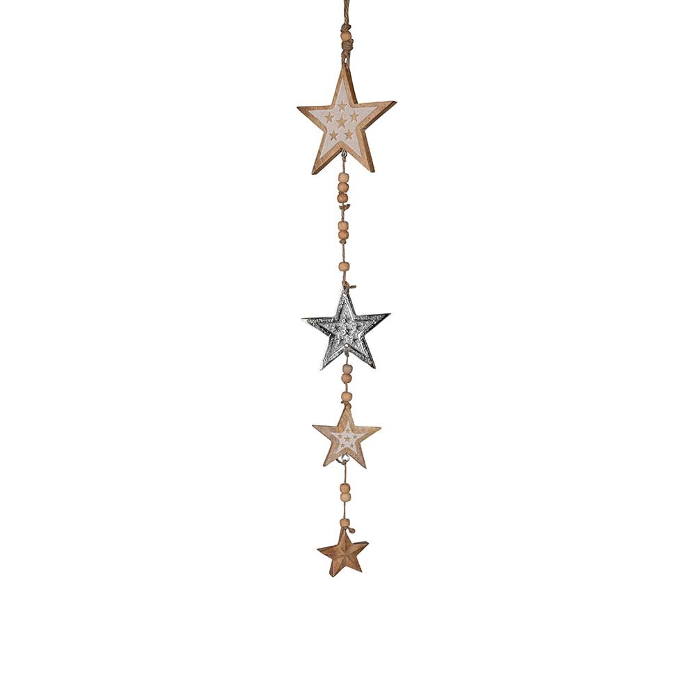 Hänger Sterne aus Alu Mango-Holz 529497 formano