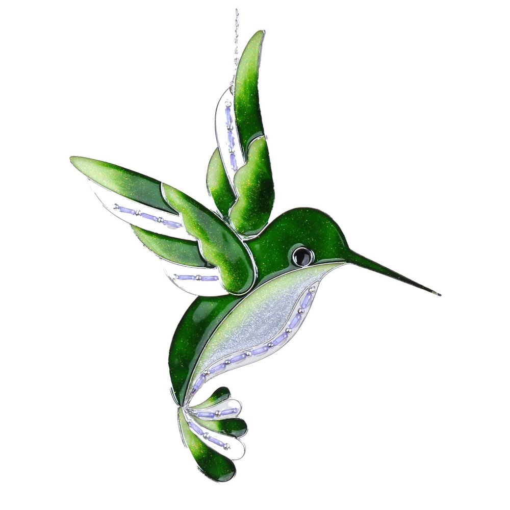 Hänger Eisvogel 37 cm aus silbernen Metall und Acryl 680402 formano
