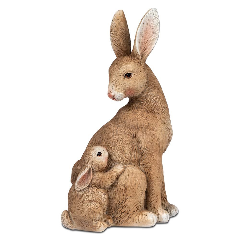 Hase mit Kind 15 cm naturfarben 700841 Ostern formano
