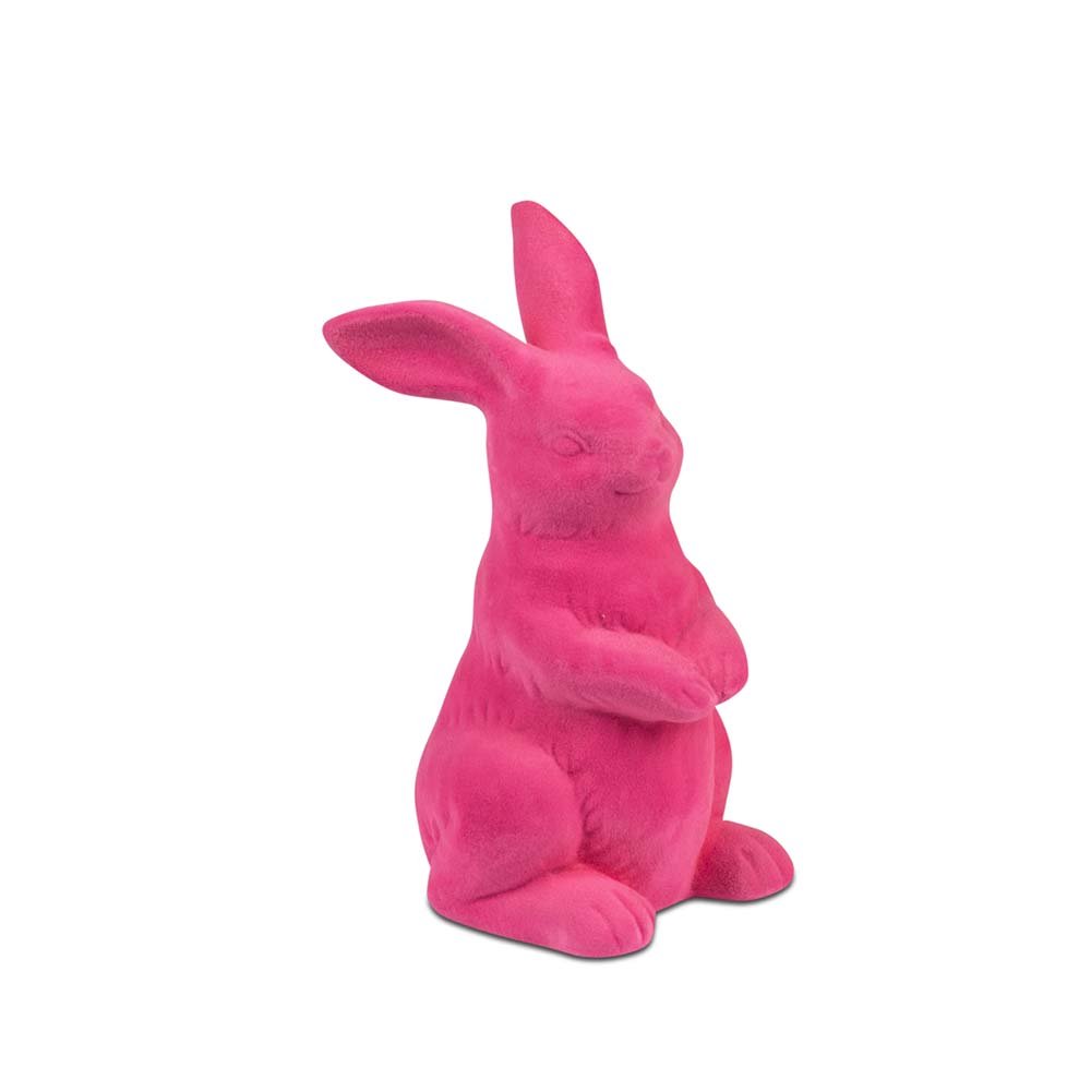 Hase sitzend 15 cm pink Trend-Flock Ostern 703613 formano