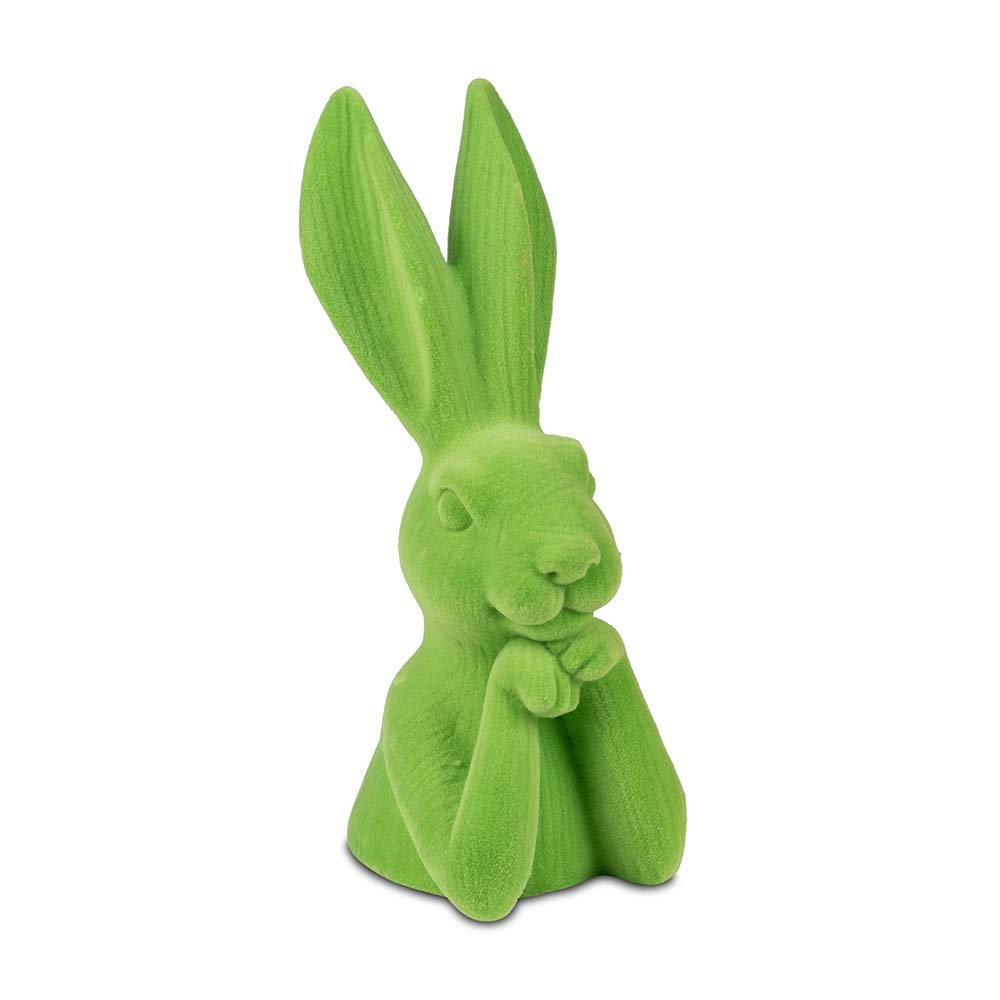Hasenbüste 17 cm grün Trend-Flock Ostern 708700 formano