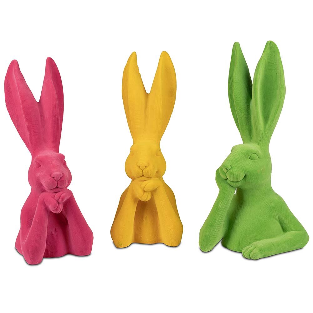 Hasenbüste 30 cm Trend-Flock Ostern 708724 formano