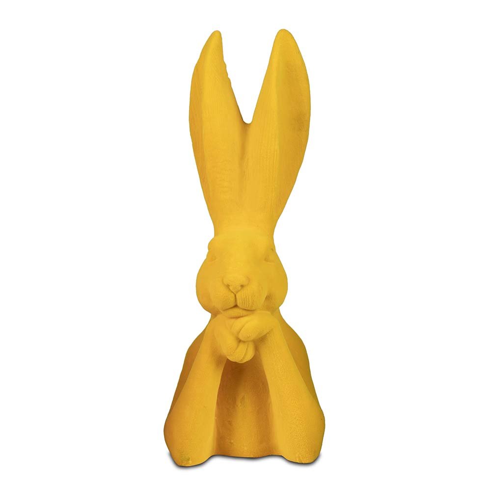 Hasenbüste 30 cm gelb Trend-Flock Ostern 708724 formano