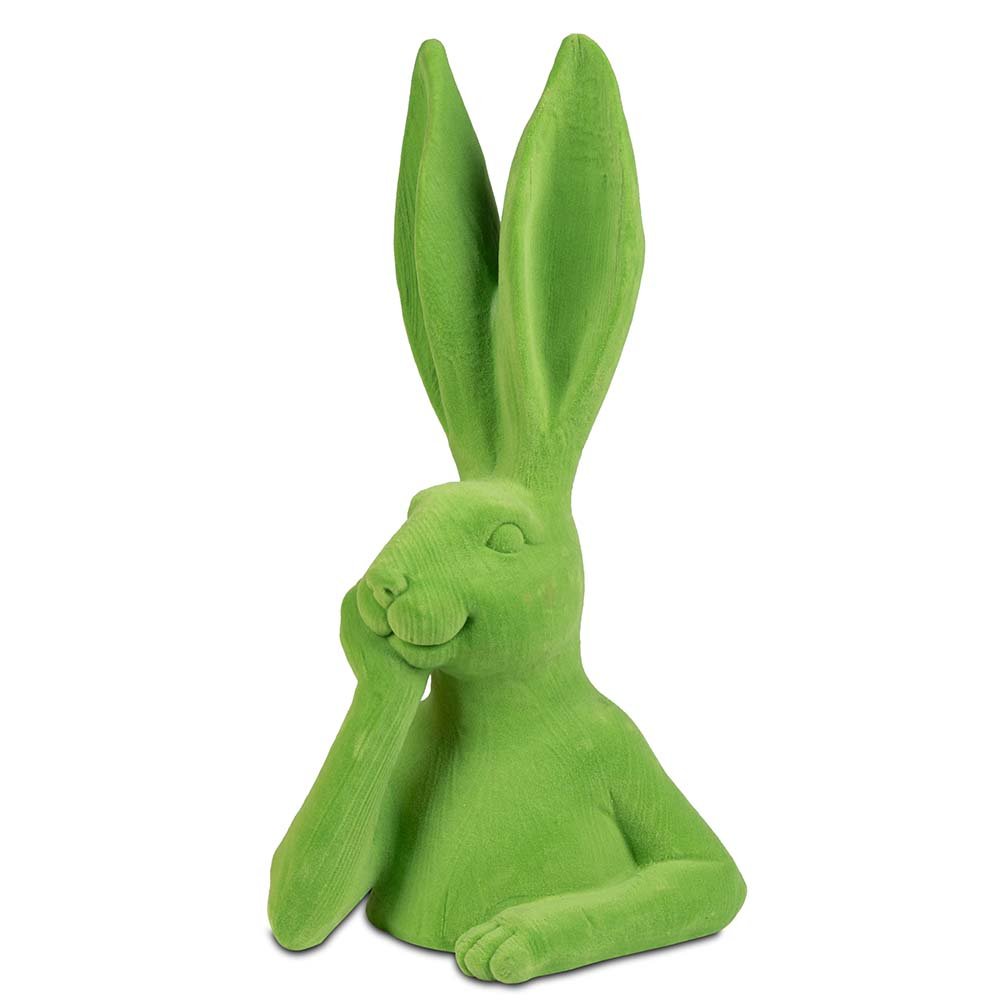 Hasenbüste 30 cm grün Trend-Flock Ostern 708724 formano