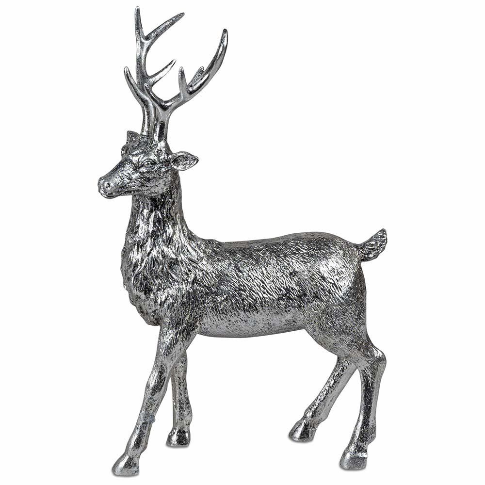 Hirsch stehend 28 cm Antik-Silber 764058 formano