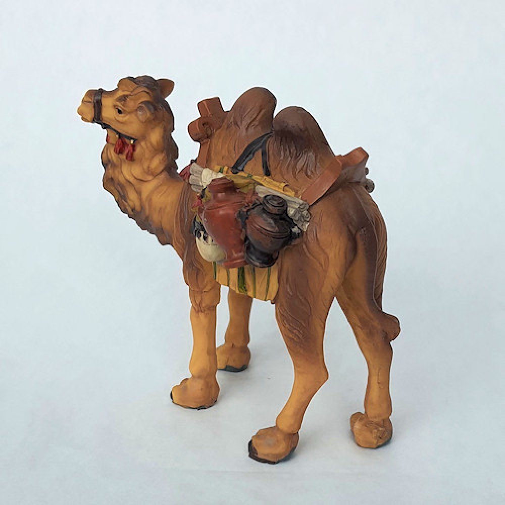 Seitenansicht Kamel mit Gepäck Krippenfigur Zubehör dekoprojekt