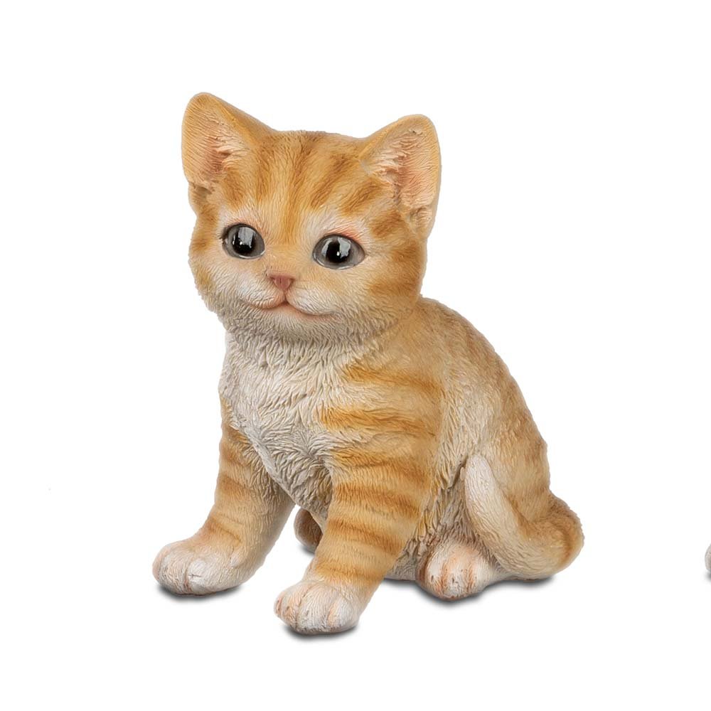 Katze sitzend 15 cm rötlich handbemalt 732507 formano