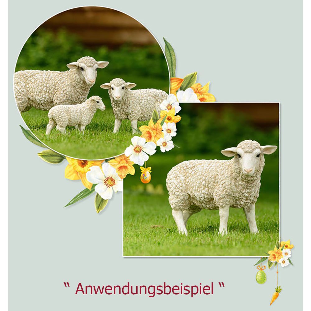 Lamm liegend 17 cm handbemalt Werbefoto 732552 Ostern formano