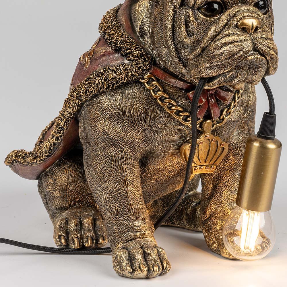 Körper vom Lampe Hund Bulldogge Krone 32 cm 759948 formano