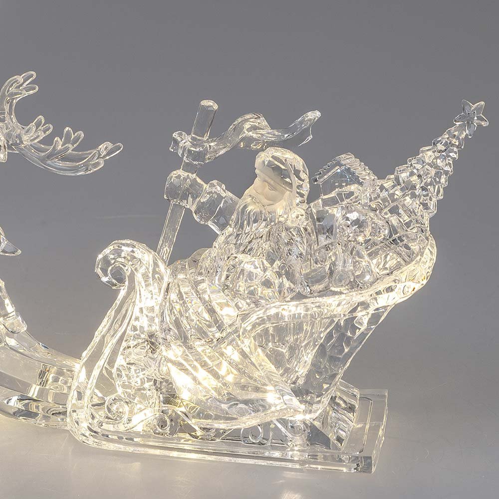 Santa auf Schlitten Acryl mit LED-Licht 678119 formano