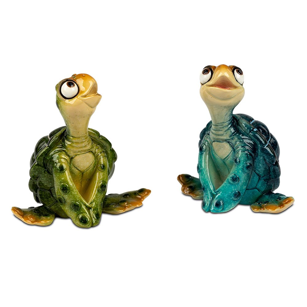 Schildkröte 9 cm Harry sitzend glänzend handbemalt 711465 formano