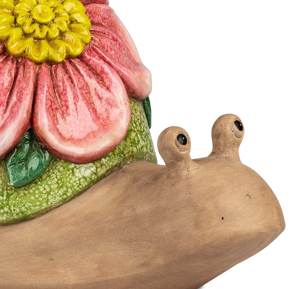 Detailansicht Schnecke 52 cm Flower Power handbemalt 705730 formano