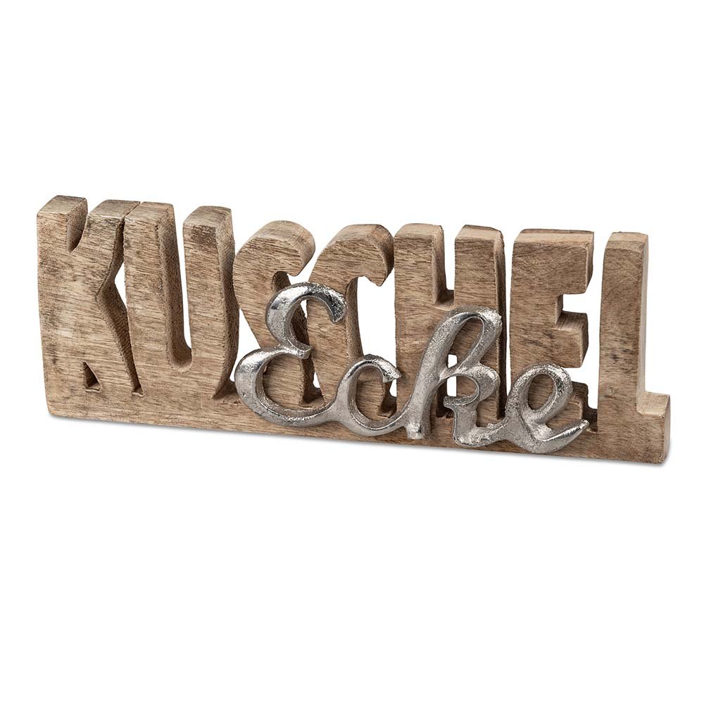 Schriftzug Kuschel Ecke 25 cm aus Mango-Holz 510846 formano