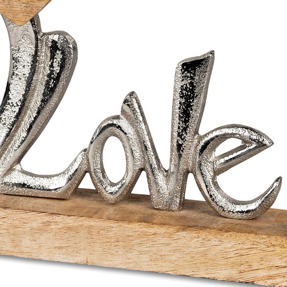Schriftzug Love 25 cm aus Alu-Mango-Holz 578730 formano