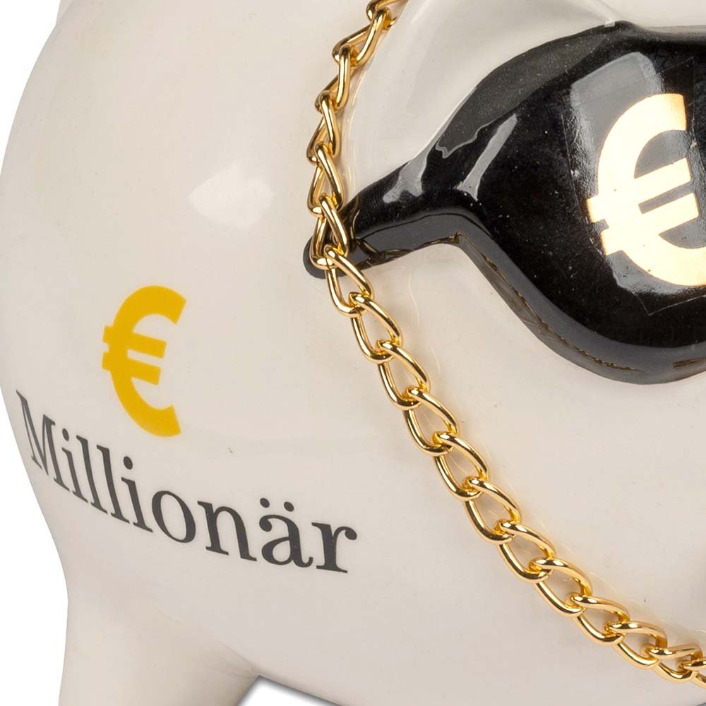 Detailansicht Sparschwein Millionär 15 cm Steingut 748478 formano