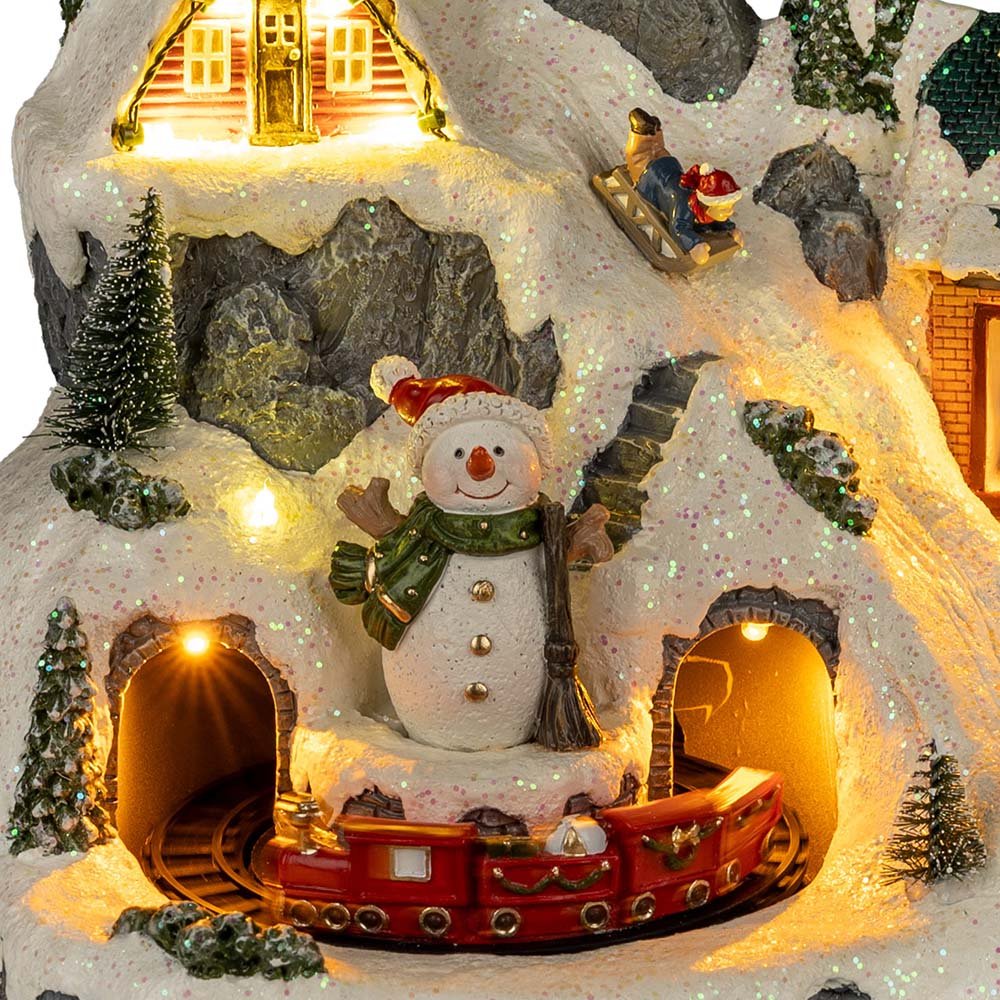 Spieluhr Winterlandschaft 27 cm Eisenbahn Nostalgie 758675 formano